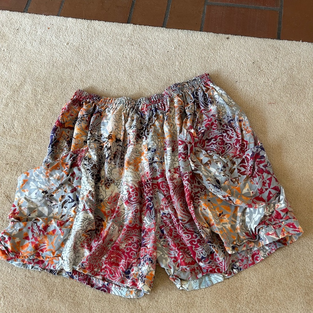 Gladfly Boho Floral Print Women's cargo Shorts - Multicolor